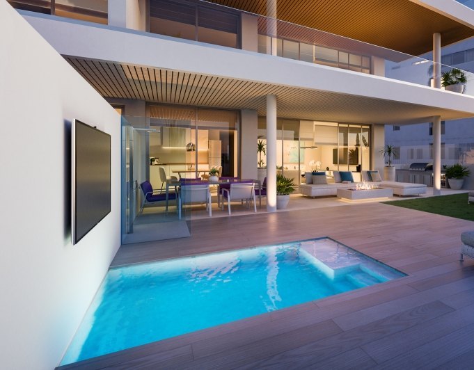 V-8 - Bonita Promoción nueva en Mijas con piscinas privadas