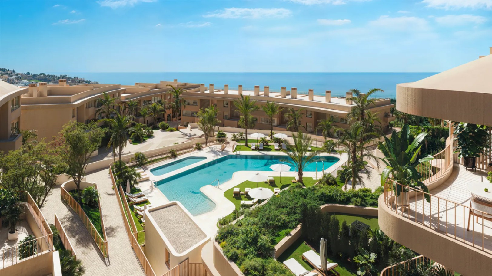 EV-Q - Recien salida al mercado! Obra nueva de lujo a bajo costo con vistas al mar en la famosa zona de el Higueron-Fuengirola