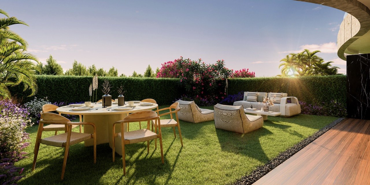 exklusivt bostadsprojekt i Elviria bestående av takvåningar med solarium och villor med privat trädgård