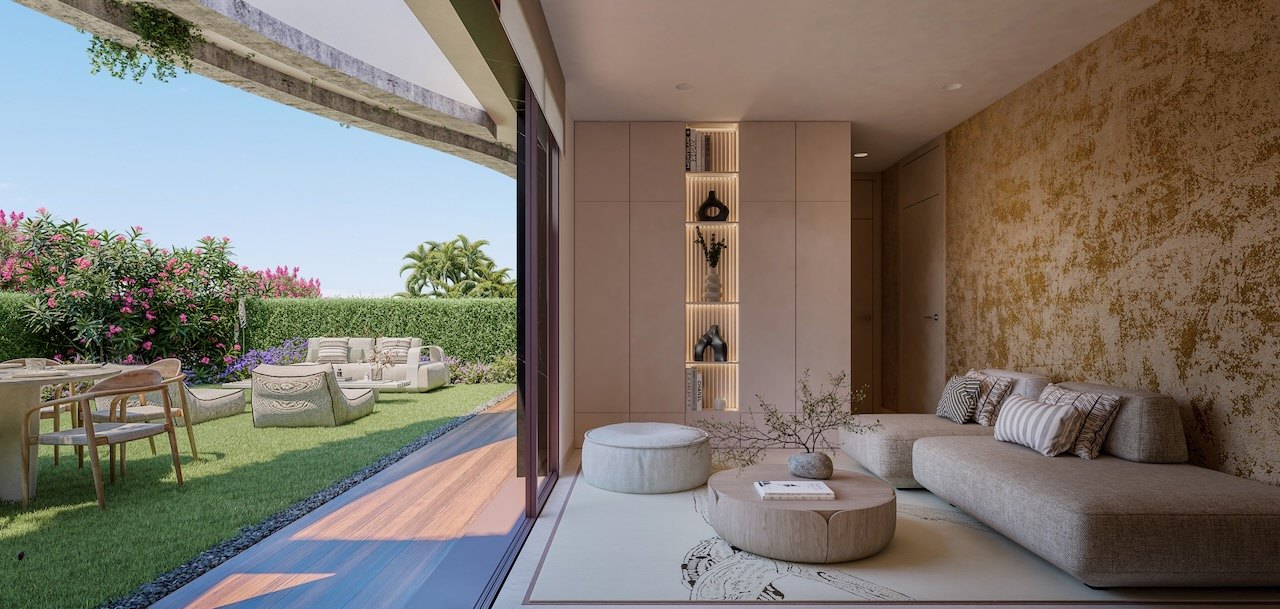 exklusivt bostadsprojekt i Elviria bestående av takvåningar med solarium och villor med privat trädgård