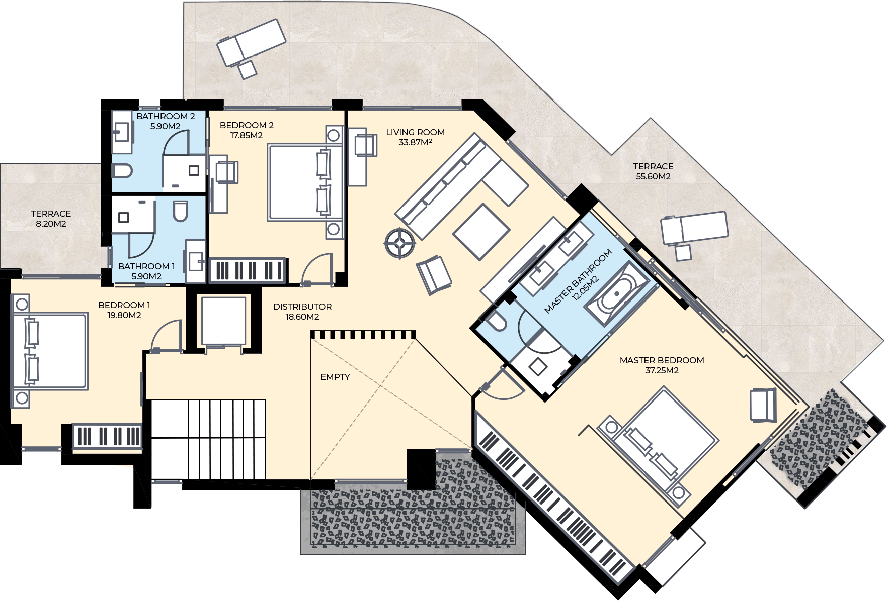 Neu gebaute Strandvilla, schlüsselfertig, in Marbella Ost