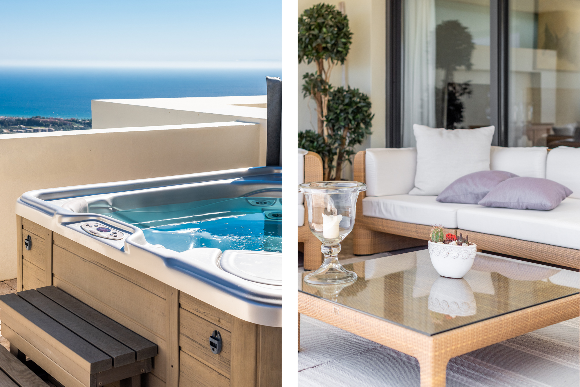 LYXIG DUPLEX TAKVÅNING MED PANORAMAUTSIKT ÖVER HAVET I LOS MONTEROS HILL CLUB - MARBELLA EAST